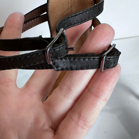 Halston LONDON Womens Sz 9M BLACK SHEEP NAPPALeather STILETO High Heel Ankle Str - Picture 11 of 14